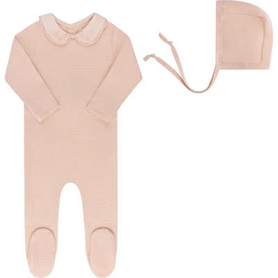Ely's & Co. Kids'  Ribbed Embroidered Collar Collection In Pink