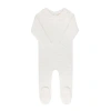 Ely's & Co. Ribbed Embroidered Collar Collection In White