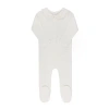 Ely's & Co. Ribbed Embroidered Collar Collection In White