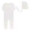 Ely's & Co. Ribbed Embroidered Collar Collection In White