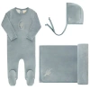 Ely's & Co. Kids'  Velour Center Floral Collection In Blue