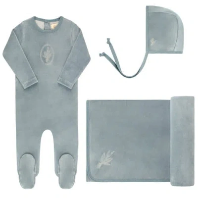 Ely's & Co. Kids'  Velour Center Floral Collection In Blue