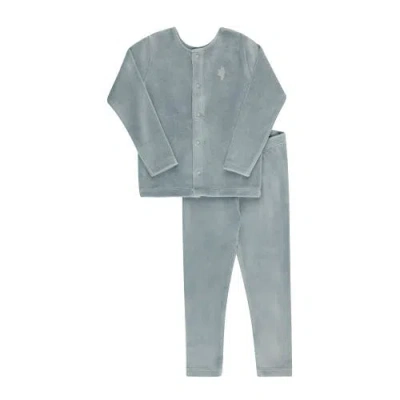 Ely's & Co. Kids'  Velour Center Floral Collection In Gray