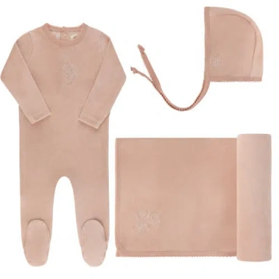 Ely's & Co. Kids'  Velour Center Floral Collection In Pink