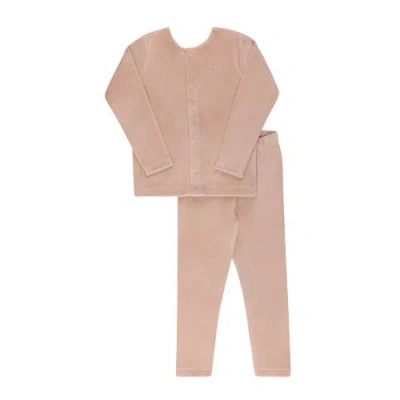 Ely's & Co. Kids'  Velour Center Floral Collection In Pink