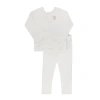 Ely's & Co. Kids'  Velour Center Floral Collection In White