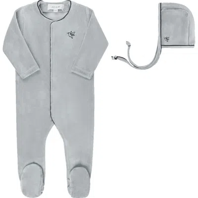 Ely's & Co. Kids'  Velour Embroidered Bird & Butterfly Collection In Blue