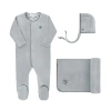 Ely's & Co. Kids'  Velour Embroidered Bird & Butterfly Collection In Blue