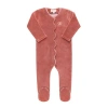 Ely's & Co. Kids'  Velour Embroidered Bird & Butterfly Collection In Dark Pink