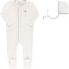 Ely's & Co. Kids'  Velour Embroidered Bird & Butterfly Collection In Ivory
