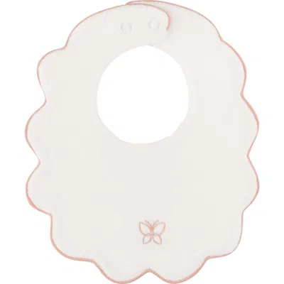 Ely's & Co. Velour Embroidered Bird & Butterfly Collection In Ivory/pink