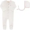 Ely's & Co. Kids'  Velour Embroidered Bird & Butterfly Collection In Ivory/pink