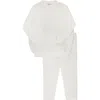 Ely's & Co. Kids'  Velour Embroidered Floral Collection- Lounge Set