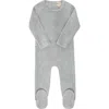 Ely's & Co. Kids'  Velour Embroidered Floral Collection In Gray