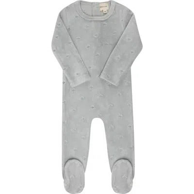 Ely's & Co. Kids'  Velour Embroidered Floral Collection In Gray