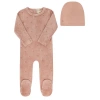 Ely's & Co. Kids'  Velour Embroidered Floral Collection In Pink