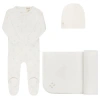 Ely's & Co. Kids'  Velour Embroidered Floral Collection In White