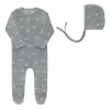 Ely's & Co. Velour Leaf Pattern Collection In Blue