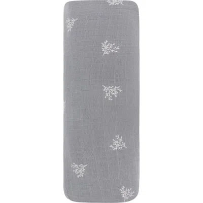 Ely's & Co. Velour Leaf Pattern Collection In Blue