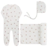 Ely's & Co. Babies'  Velour Leaf Pattern Collection In Neutral