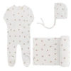 Ely's & Co. Babies'  Velour Leaf Pattern Collection In White