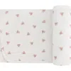 Ely's & Co. Velour Leaf Pattern Collection In White