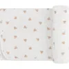 Ely's & Co. Velour Leaf Pattern Collection In White