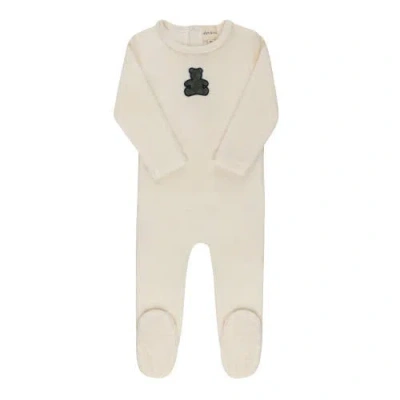 Ely's & Co. Kids'  Velour Plaid Bear Collection In White