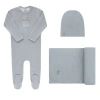Ely's & Co. Kids'  Velour Pocket Full Of Flowers Collection In Blue