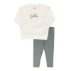 Ely's & Co. Velour Pocket Full Of Flowers Collection In Ivory/blue