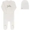 Ely's & Co. Velour Pocket Full Of Flowers Collection In Ivory/blue