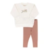 Ely's & Co. Kids'  Velour Pocket Full Of Flowers Collection In Ivory/pink