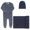 Ely's & Co. Kids'  Velour Stripe Collection In Blue