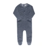 Ely's & Co. Babies'  Velour Stripe Collection In Gray