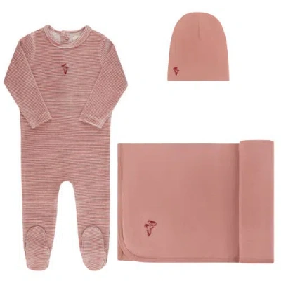 Ely's & Co. Kids'  Velour Stripe Collection In Pink