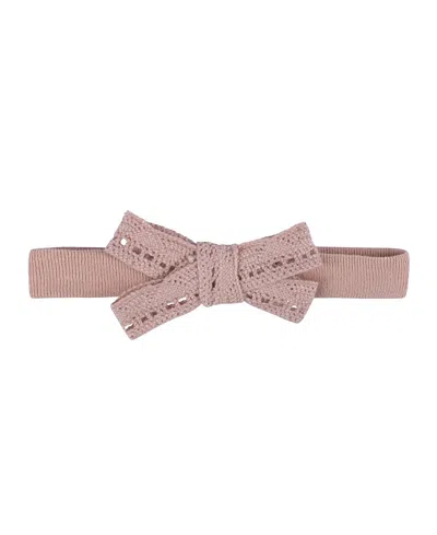 Ely's & Co. Girls' Lace Trim Pointelle Headband - Baby In Pink