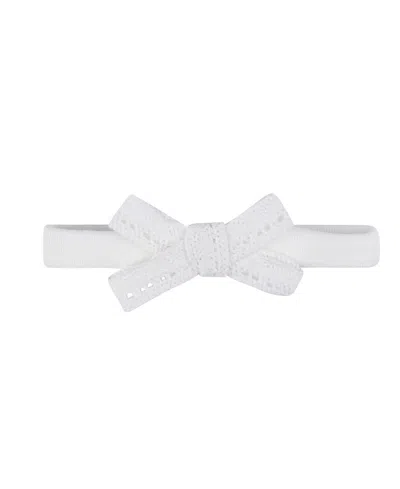 Ely's & Co. Girls' Lace Trim Pointelle Headband - Baby In White