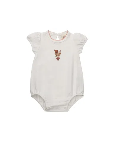 Ely's & Co. Girls' Playful Mouse Collection Romper - Baby In Pink