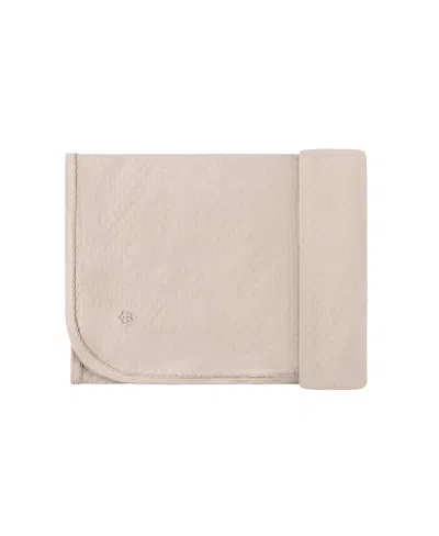 Ely's & Co. Heart And Star Button Pointelle Collection Blanket - Baby In Neutral