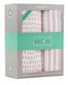Ely's & Co. Patent Pending Waterproof Crib Sheet In Mauve Stripes  Splash