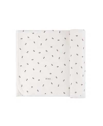 Ely's & Co. Ribbed Cotton Zipper Blanket Collection In Ivory/plum Berry