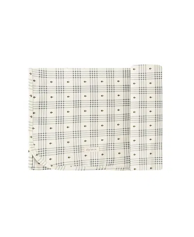 Ely's & Co. Unisex Cotton Floral Plaid Collection Blanket - Baby In Blue