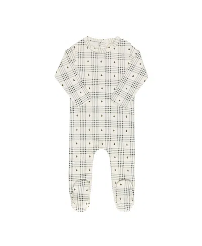 Ely's & Co. Unisex Cotton Floral Plaid Collection Footie - Baby In Multi