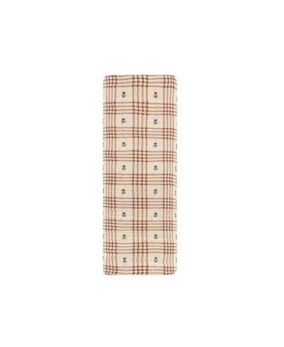 Ely's & Co. Unisex Cotton Floral Plaid Collection Muslin Swaddle - Baby In Neutral