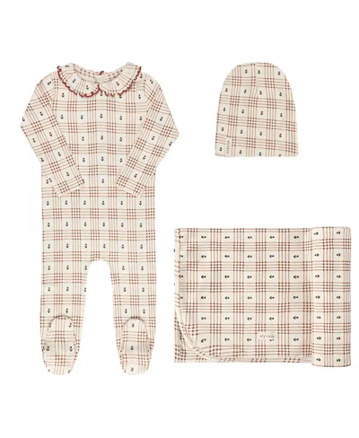 Ely's & Co. Unisex Cotton Floral Plaid Collection Take Me Home Set - Baby In Multi