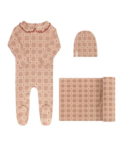 Ely's & Co. Unisex Cotton Floral Plaid Collection Take Me Home Set - Baby In Multi