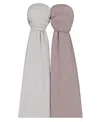 Ely's & Co. Unisex Cotton Muslin Swaddle Blanket 2 Pack - Baby In Pebble Grey  Simply Taupe