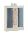 Ely's & Co. Unisex Cotton Muslin Swaddle Blankets, 3 Pack - Baby In Blue Bluebell