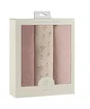 Ely's & Co. Unisex Cotton Muslin Swaddle Blankets, 3 Pack - Baby In Mauve Bluebell