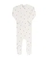 Ely's & Co. Unisex Cotton Ribbed Zipper Footie - Baby In Strawberry